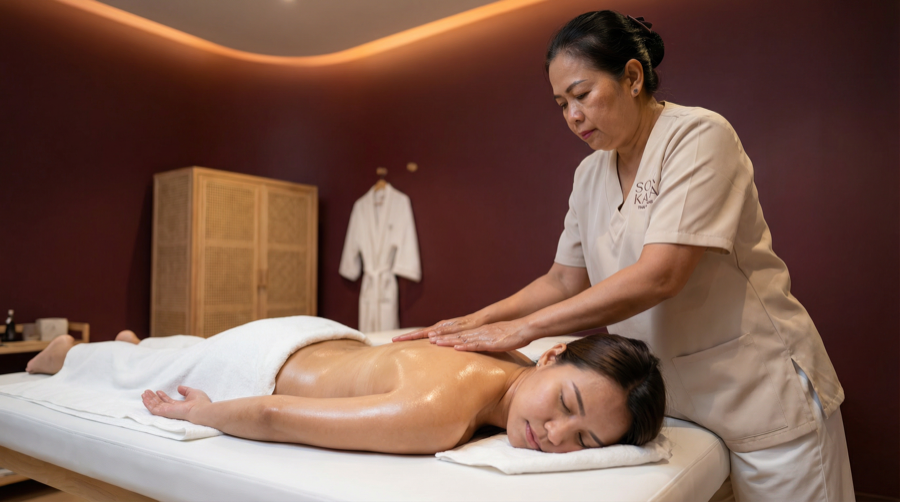 Aromatherapy essential oils used in Sook Kaya treatments